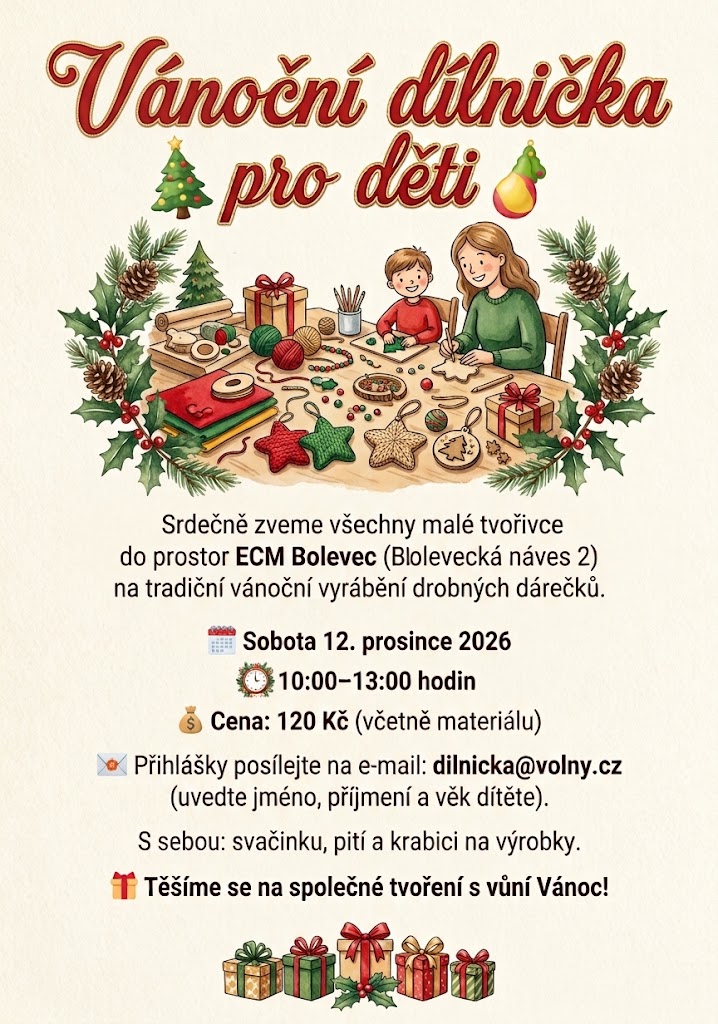 Plakát Vánoční Dílnička